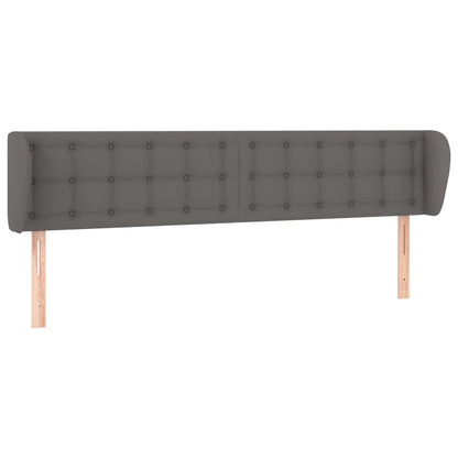Testiera ad Orecchio Grigio 203x23x78/88 cm in Similpelle