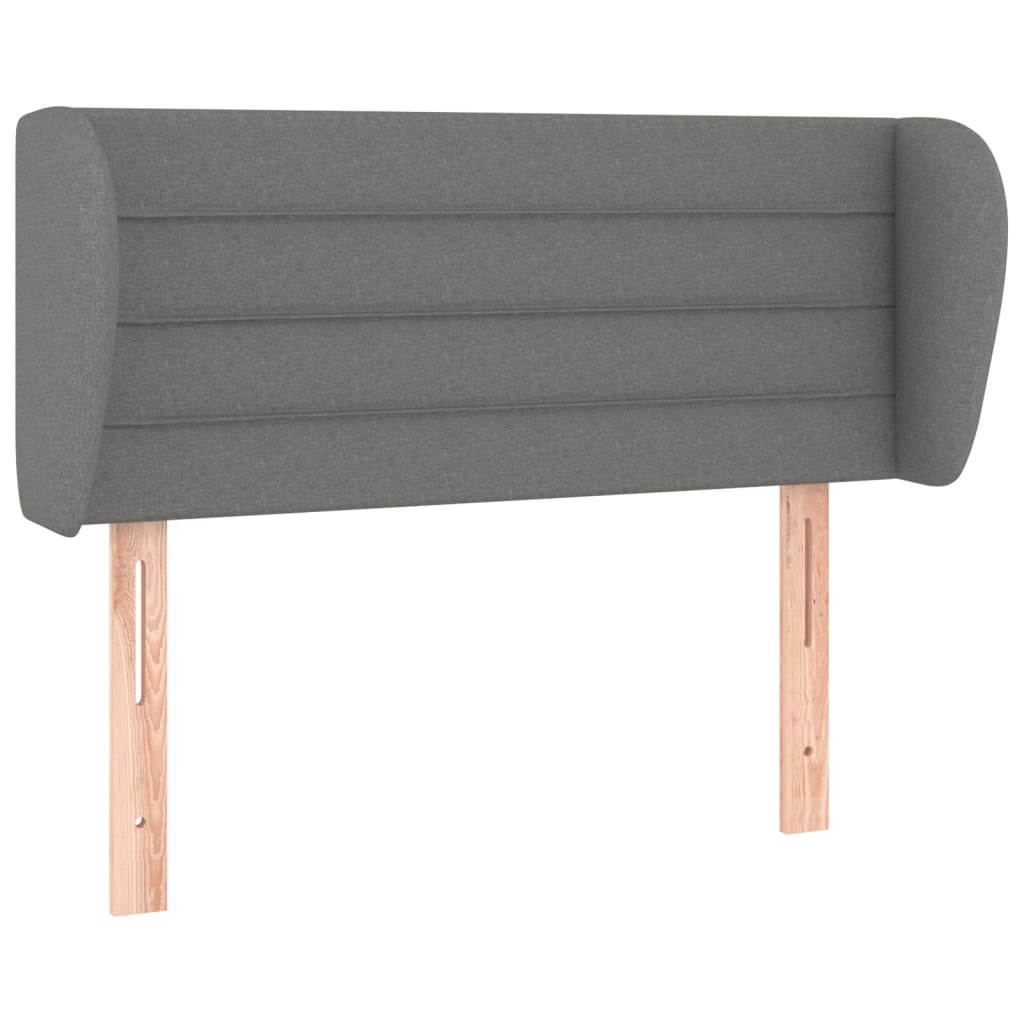 Testiera ad Orecchio Grigio Scuro 83x23x78/88 cm in Tessuto | homemem39