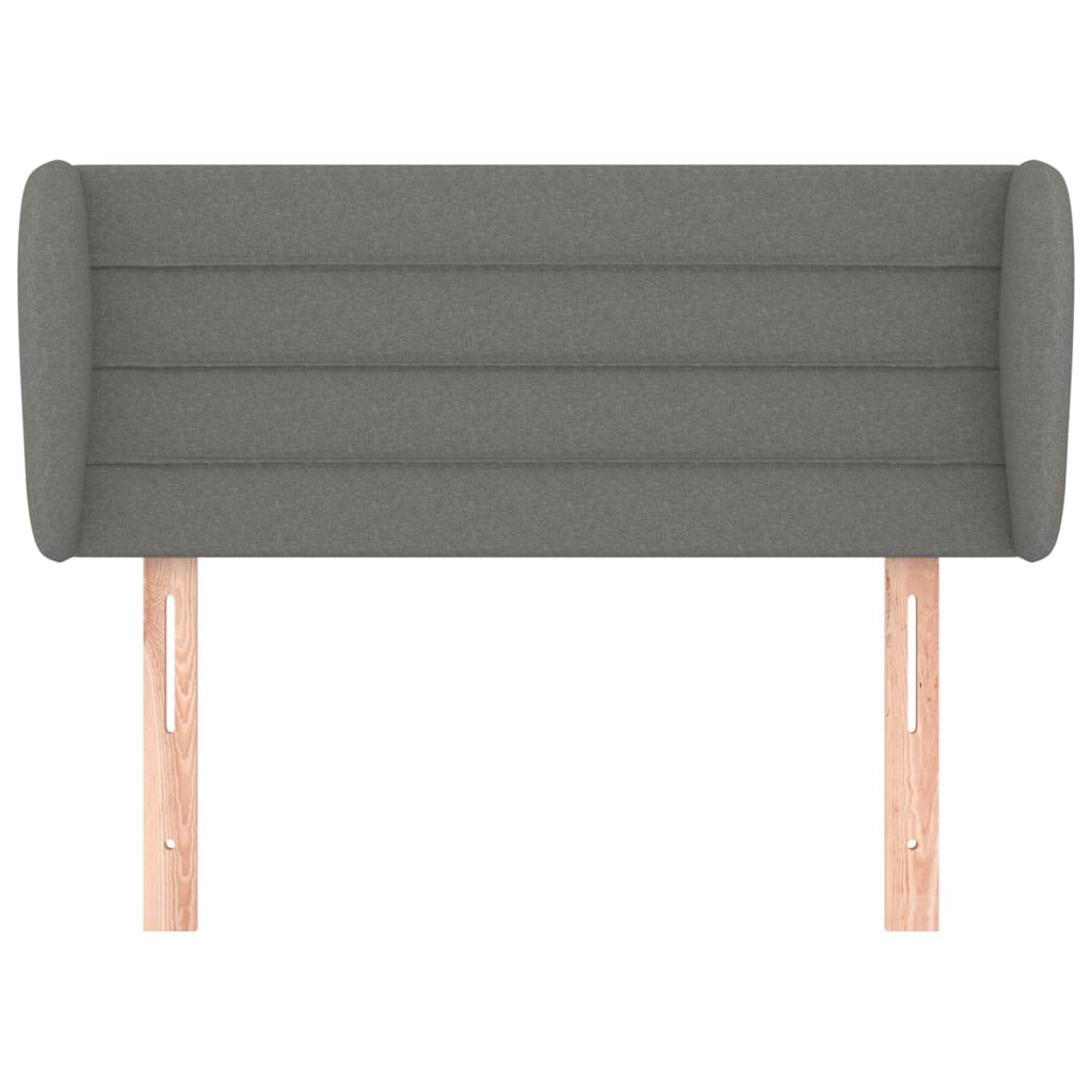 Testiera ad Orecchio Grigio Scuro 83x23x78/88 cm in Tessuto | homemem39