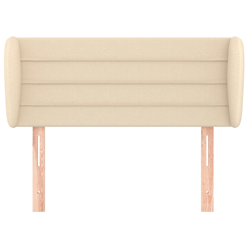 Testiera ad Orecchio Crema 93x23x78/88 cm in Tessuto