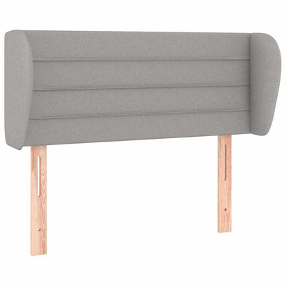 Testiera ad Orecchio Grigio Chiaro 103x23x78/88 cm in Tessuto | homemem39