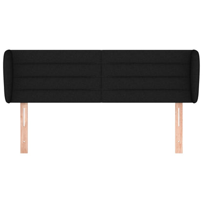 Testiera ad Orecchio Nera 147x23x78/88 cm in Tessuto - homemem39