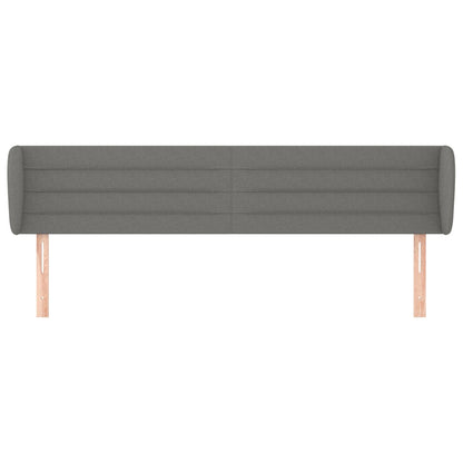 Testiera ad Orecchio Grigio Scuro 163x23x78/88 cm in Tessuto | homemem39