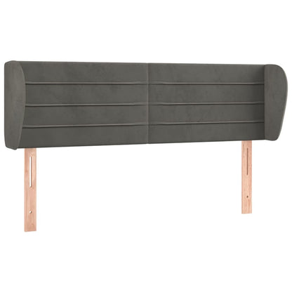 Testiera ad Orecchio Grigio Scuro 147x23x78/88 cm in Velluto | homemem39