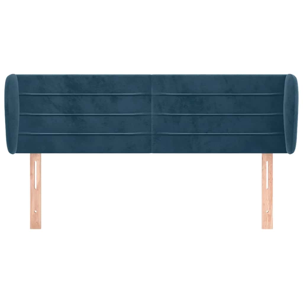 Testiera ad Orecchio Blu Scuro 147x23x78/88 cm in Velluto | homemem39