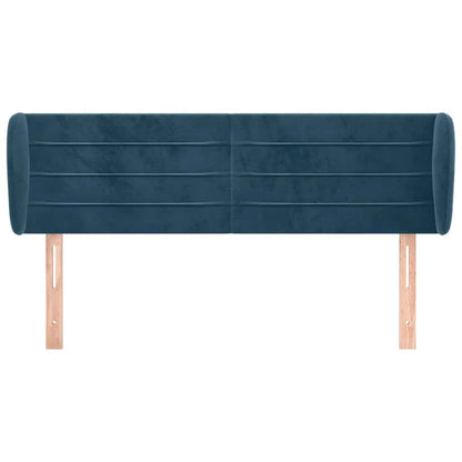 Testiera ad Orecchio Blu Scuro 147x23x78/88 cm in Velluto | homemem39