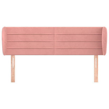 Testiera ad Orecchio Rosa 147x23x78/88 cm in Velluto - homemem39