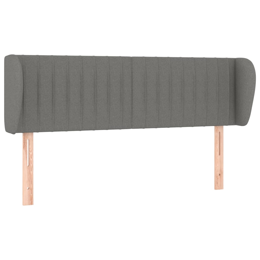 Testiera ad Orecchio Grigio Scuro 147x23x78/88 cm in Tessuto | homemem39