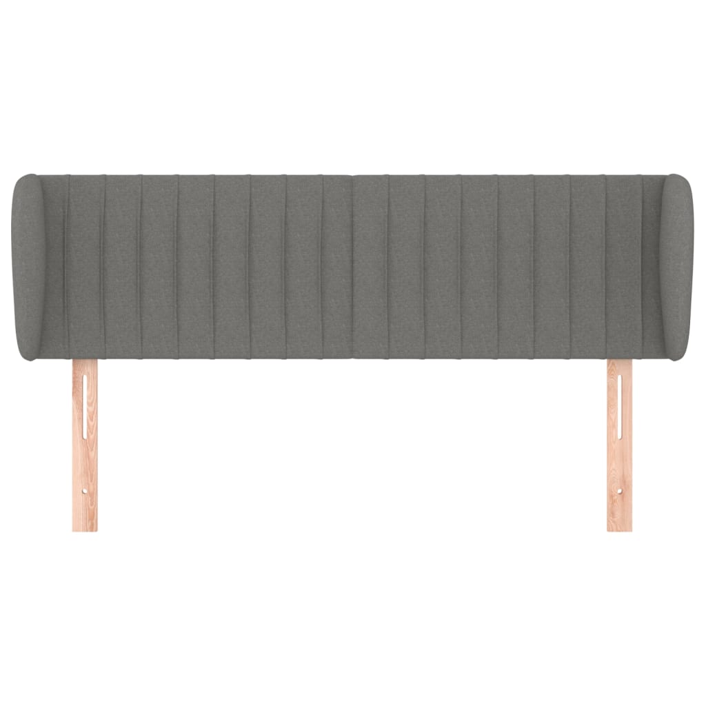 Testiera ad Orecchio Grigio Scuro 147x23x78/88 cm in Tessuto | homemem39