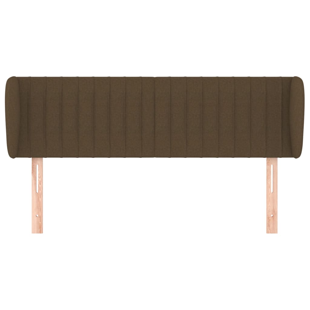 Testiera ad Orecchio Marrone Scuro 147x23x78/88 cm in Tessuto | homemem39