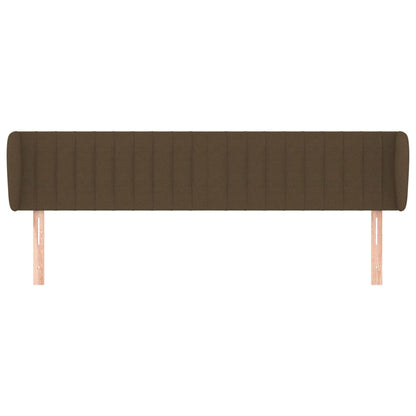 Testiera ad Orecchio Marrone Scuro 163x23x78/88 cm in Tessuto