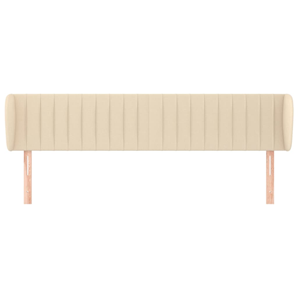 Testiera ad Orecchio Crema 163x23x78/88 cm in Tessuto - homemem39