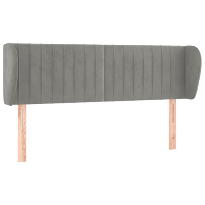 Testiera ad Orecchio Grigio Chiaro 147x23x78/88 cm in Velluto | homemem39
