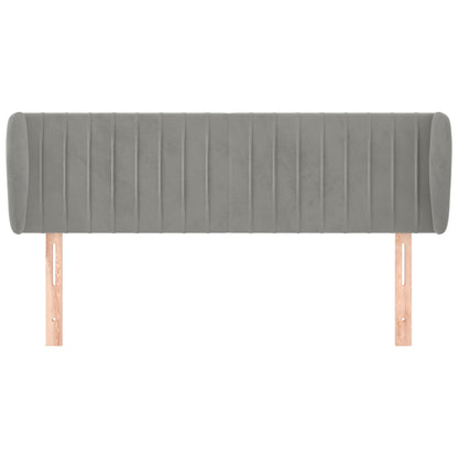 Testiera ad Orecchio Grigio Chiaro 147x23x78/88 cm in Velluto | homemem39