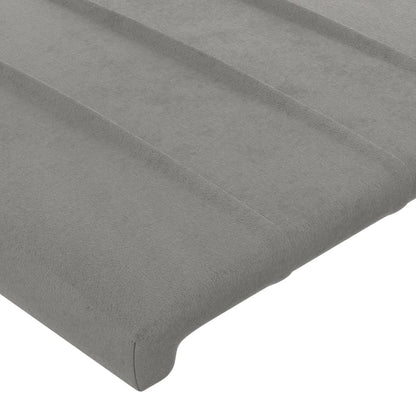 Testiera ad Orecchio Grigio Chiaro 147x23x78/88 cm in Velluto | homemem39