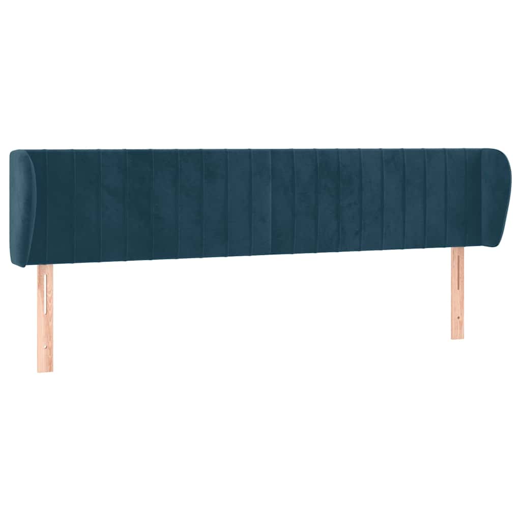 Testiera ad Orecchio Blu Scuro 183x23x78/88 cm in Velluto | homemem39