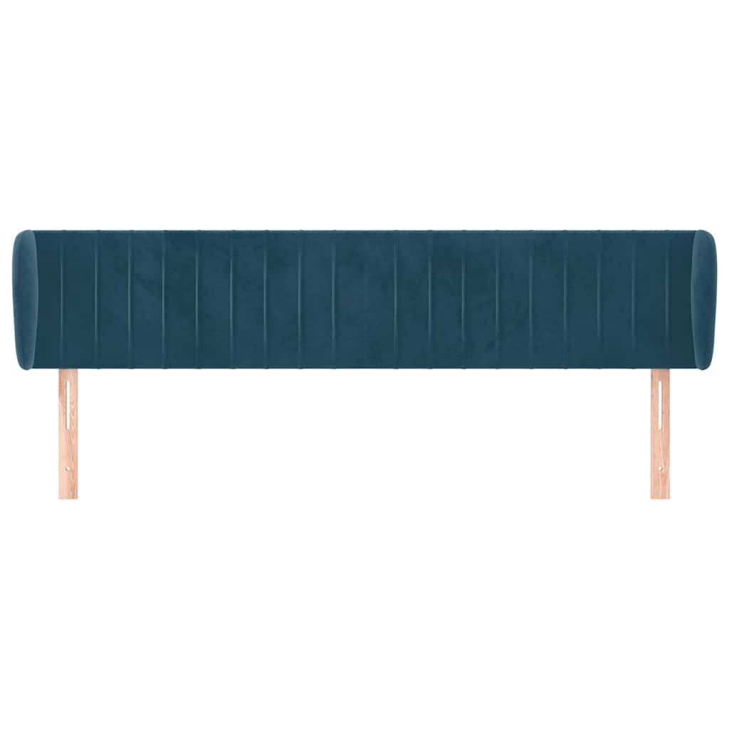 Testiera ad Orecchio Blu Scuro 183x23x78/88 cm in Velluto | homemem39