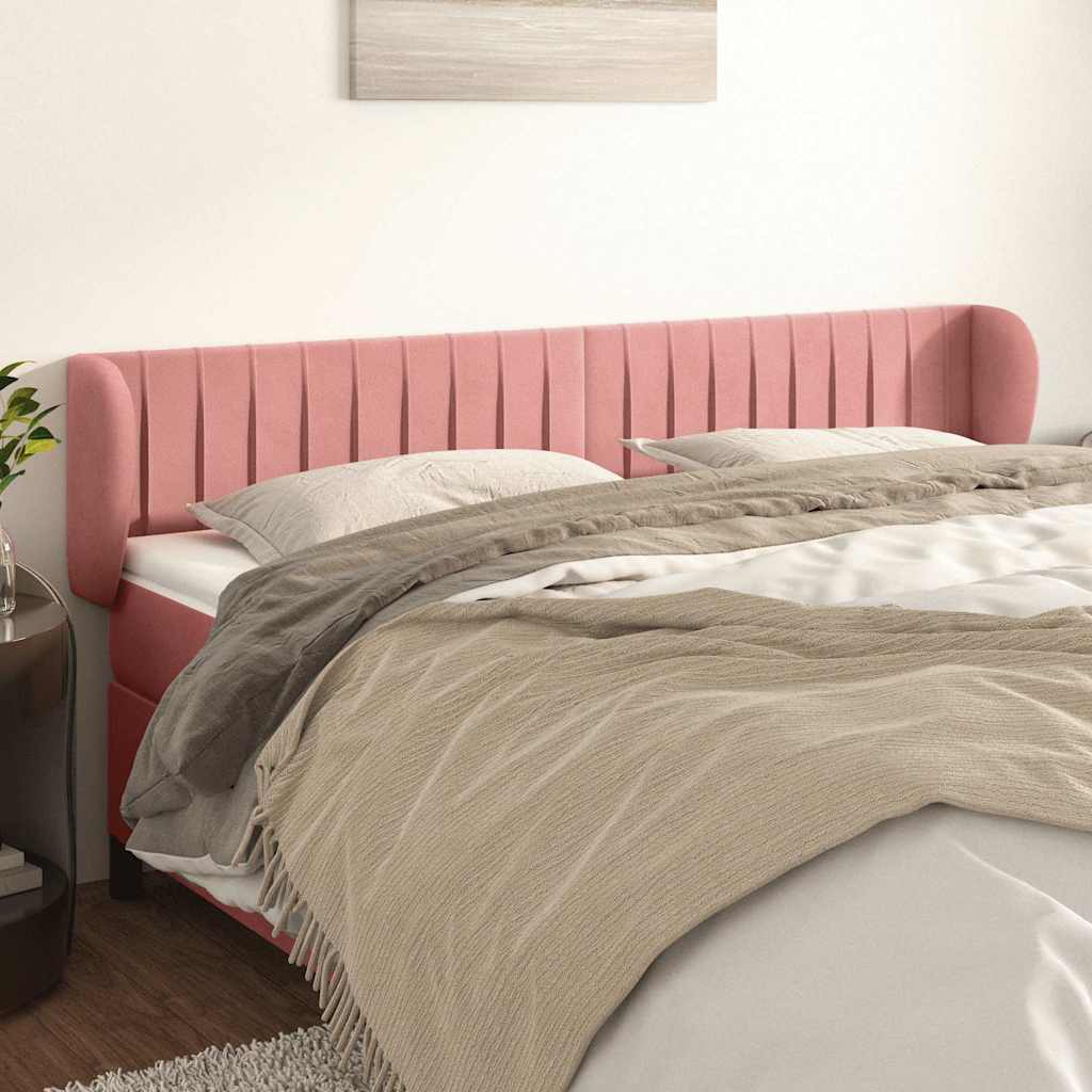 Testiera ad Orecchio Rosa 203x23x78/88 cm in Velluto | homemem39