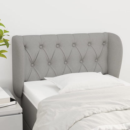 Testiera ad Orecchio Grigio Chiaro 83x23x78/88 cm in Tessuto - homemem39