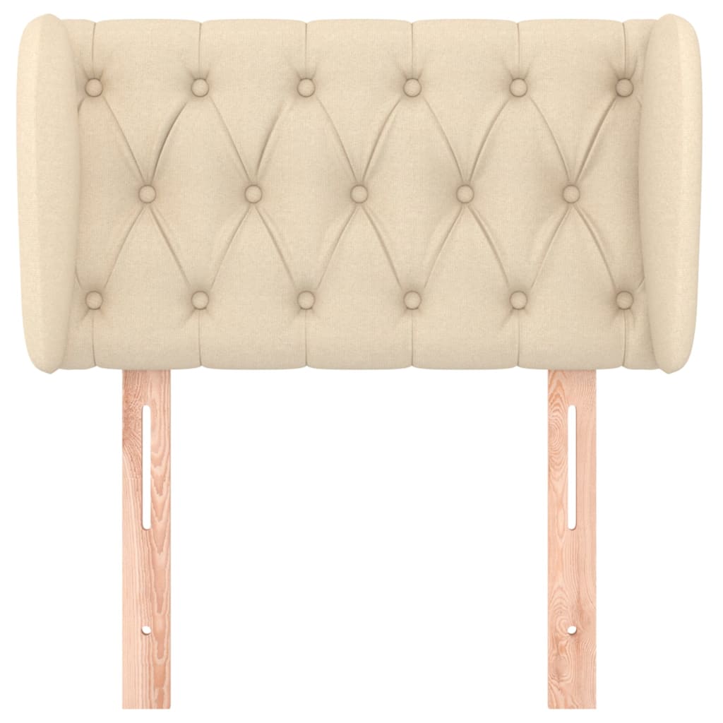 Testiera ad Orecchio Crema 83 x 23 x 78/88 cm in Tessuto - homemem39