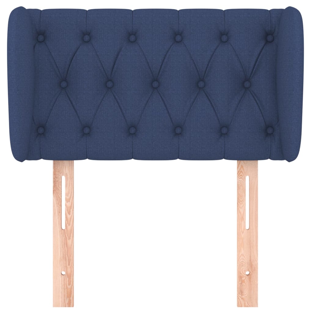 Testiera ad Orecchio Blu 83 x 23 x 78/88cm in Tessuto - homemem39