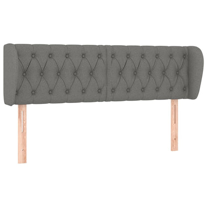 Testiera ad Orecchio Grigio Scuro 147x23x78/88 cm in Tessuto | homemem39