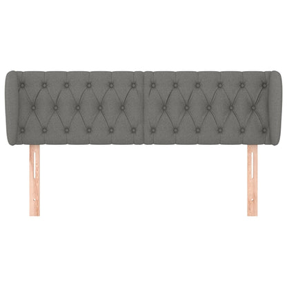 Testiera ad Orecchio Grigio Scuro 147x23x78/88 cm in Tessuto | homemem39