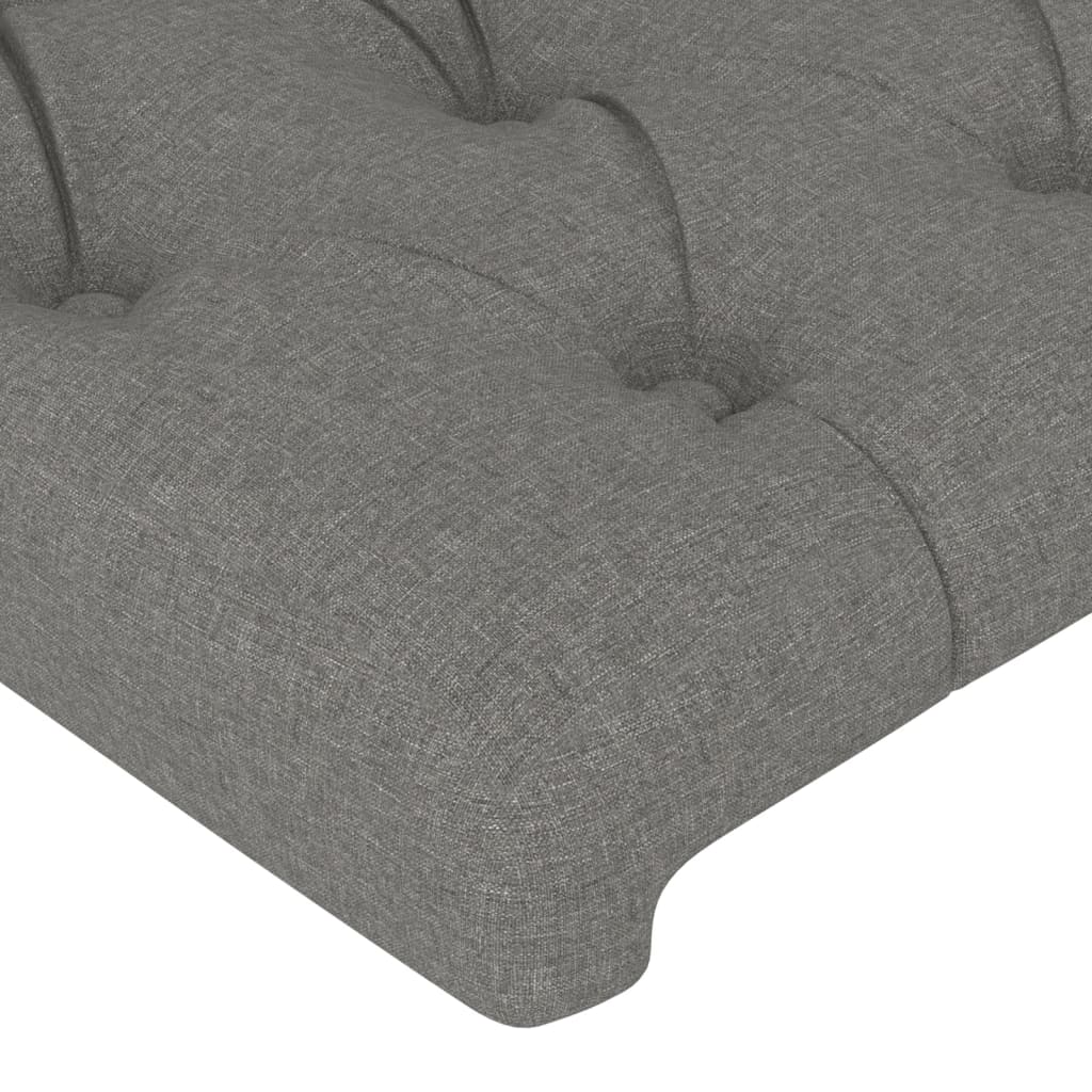 Testiera ad Orecchio Grigio Scuro 147x23x78/88 cm in Tessuto | homemem39