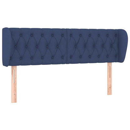 Testiera ad Orecchio Blu 147x23x78/88cm in Tessuto | homemem39