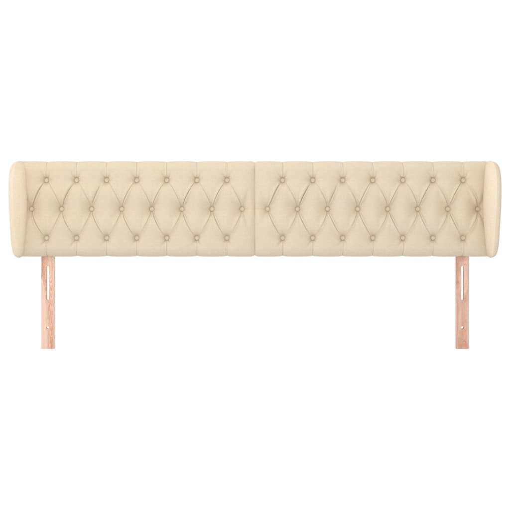 Testiera ad Orecchio Crema 203x23x78/88 cm in Tessuto | homemem39