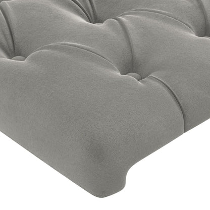 Testiera ad Orecchio Grigio Chiaro 83x23x78/88 cm in Velluto | homemem39