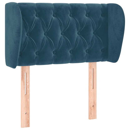 Testiera ad Orecchio Blu Scuro 83x23x78/88 cm in Velluto | homemem39