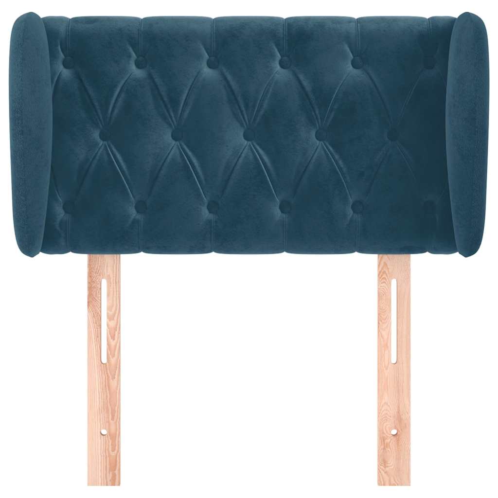 Testiera ad Orecchio Blu Scuro 83x23x78/88 cm in Velluto | homemem39