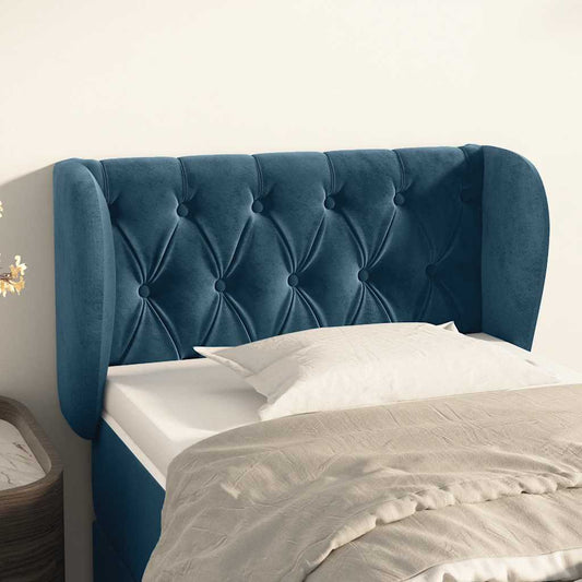 Testiera ad Orecchio Blu Scuro 83x23x78/88 cm in Velluto | homemem39