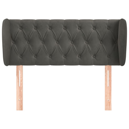 Testiera ad Orecchio Grigio Scuro 103x23x78/88 cm in Velluto | homemem39