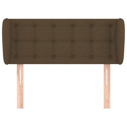 Testiera ad Orecchio Marrone Scuro 83x23x78/88 cm in Tessuto