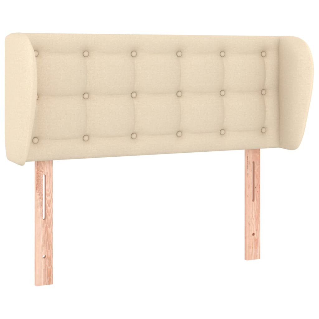 Testiera ad Orecchio Crema 83 x 23 x 78/88 cm in Tessuto | homemem39