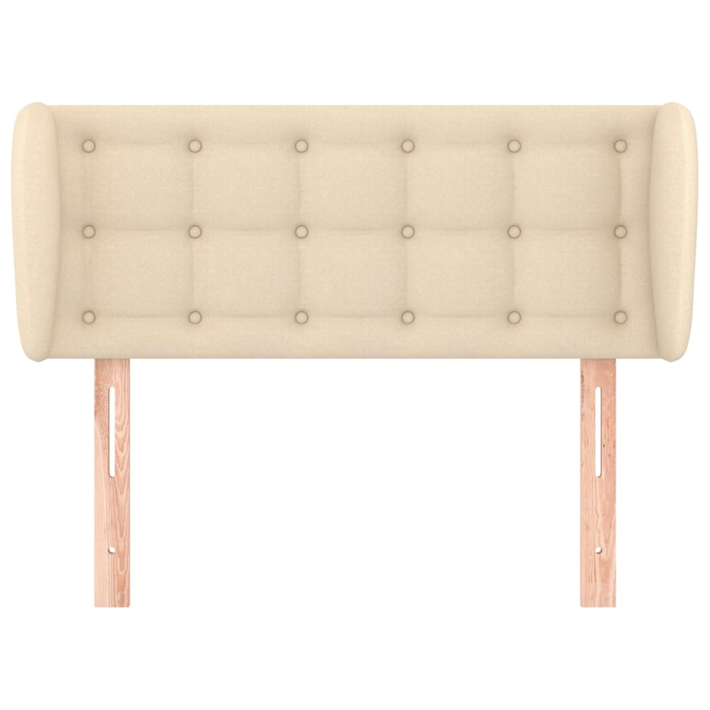 Testiera ad Orecchio Crema 83 x 23 x 78/88 cm in Tessuto | homemem39