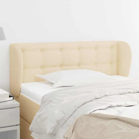 Testiera ad Orecchio Crema 83 x 23 x 78/88 cm in Tessuto | homemem39