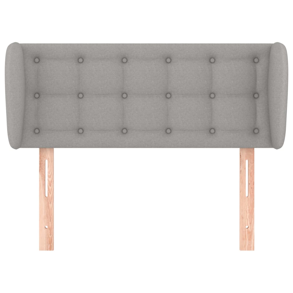 Testiera ad Orecchio Grigio Chiaro 93x23x78/88 cm in Tessuto - homemem39