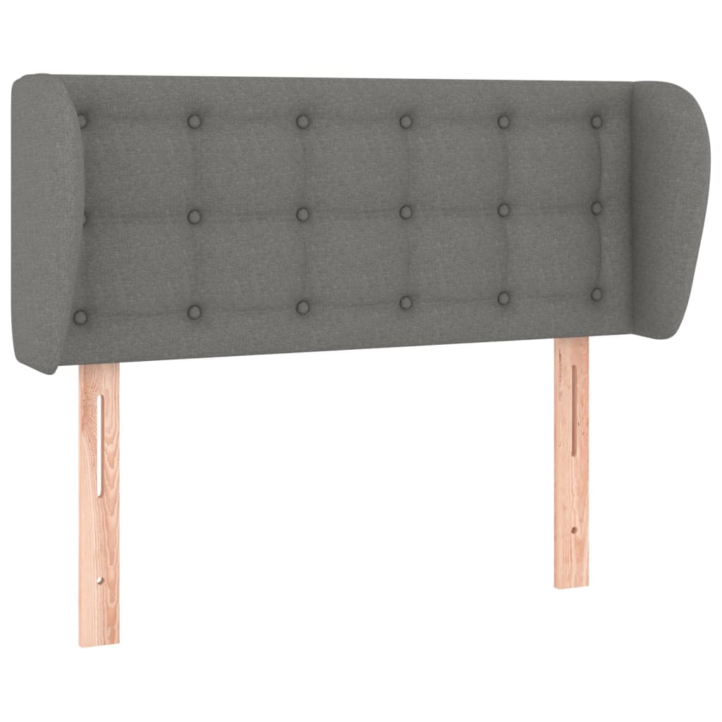 Testiera ad Orecchio Grigio Scuro 93x23x78/88 cm in Tessuto | homemem39