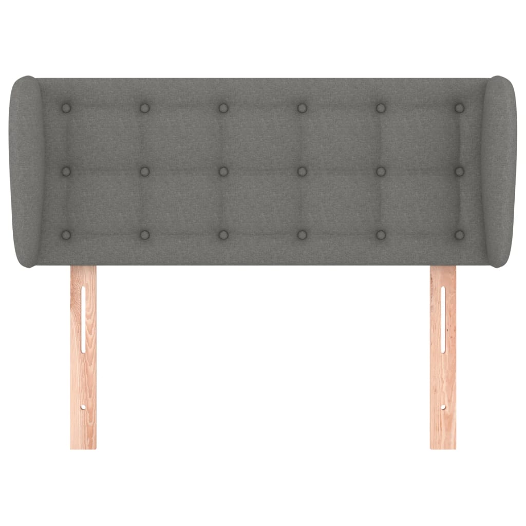 Testiera ad Orecchio Grigio Scuro 93x23x78/88 cm in Tessuto | homemem39