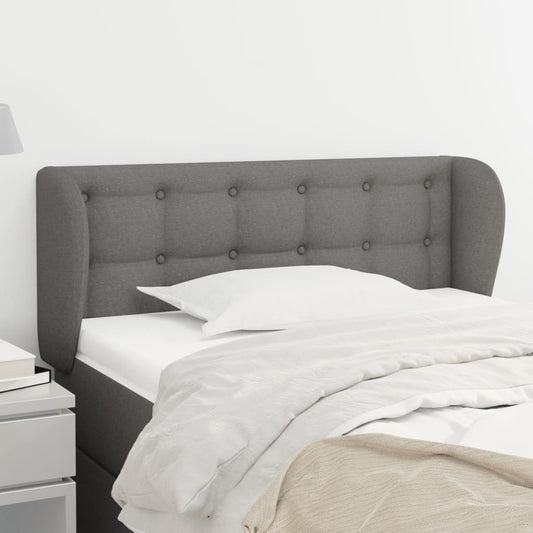 Testiera ad Orecchio Grigio Scuro 93x23x78/88 cm in Tessuto | homemem39