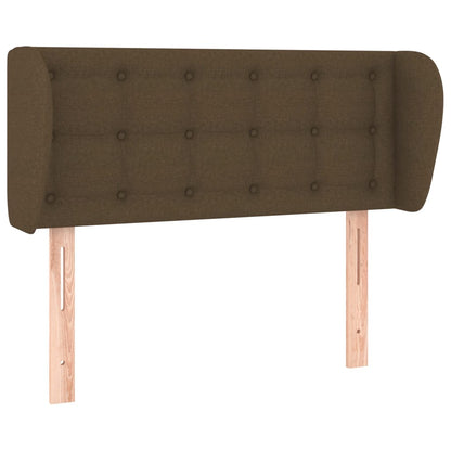 Testiera ad Orecchio Marrone Scuro 93x23x78/88 cm in Tessuto | homemem39