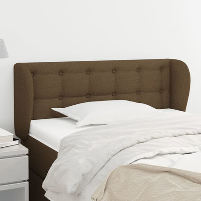 Testiera ad Orecchio Marrone Scuro 93x23x78/88 cm in Tessuto | homemem39