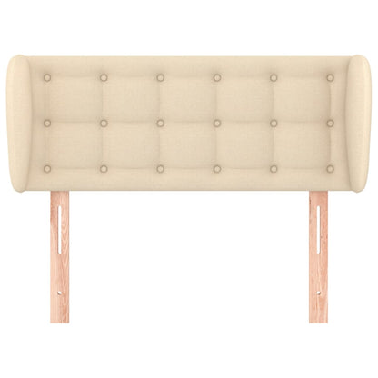 Testiera ad Orecchio Crema 103x23x78/88 cm in Tessuto - homemem39