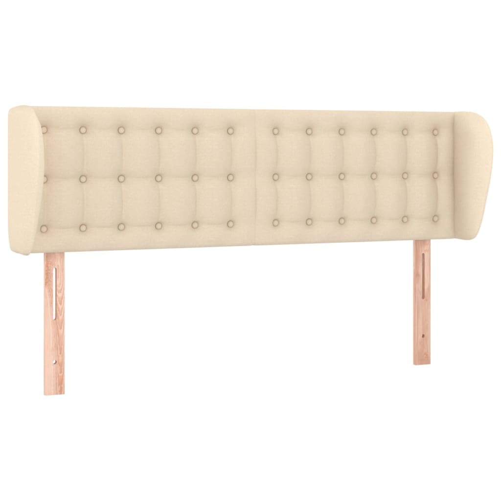 Testiera ad Orecchio Crema 147x23x78/88 cm in Tessuto - homemem39