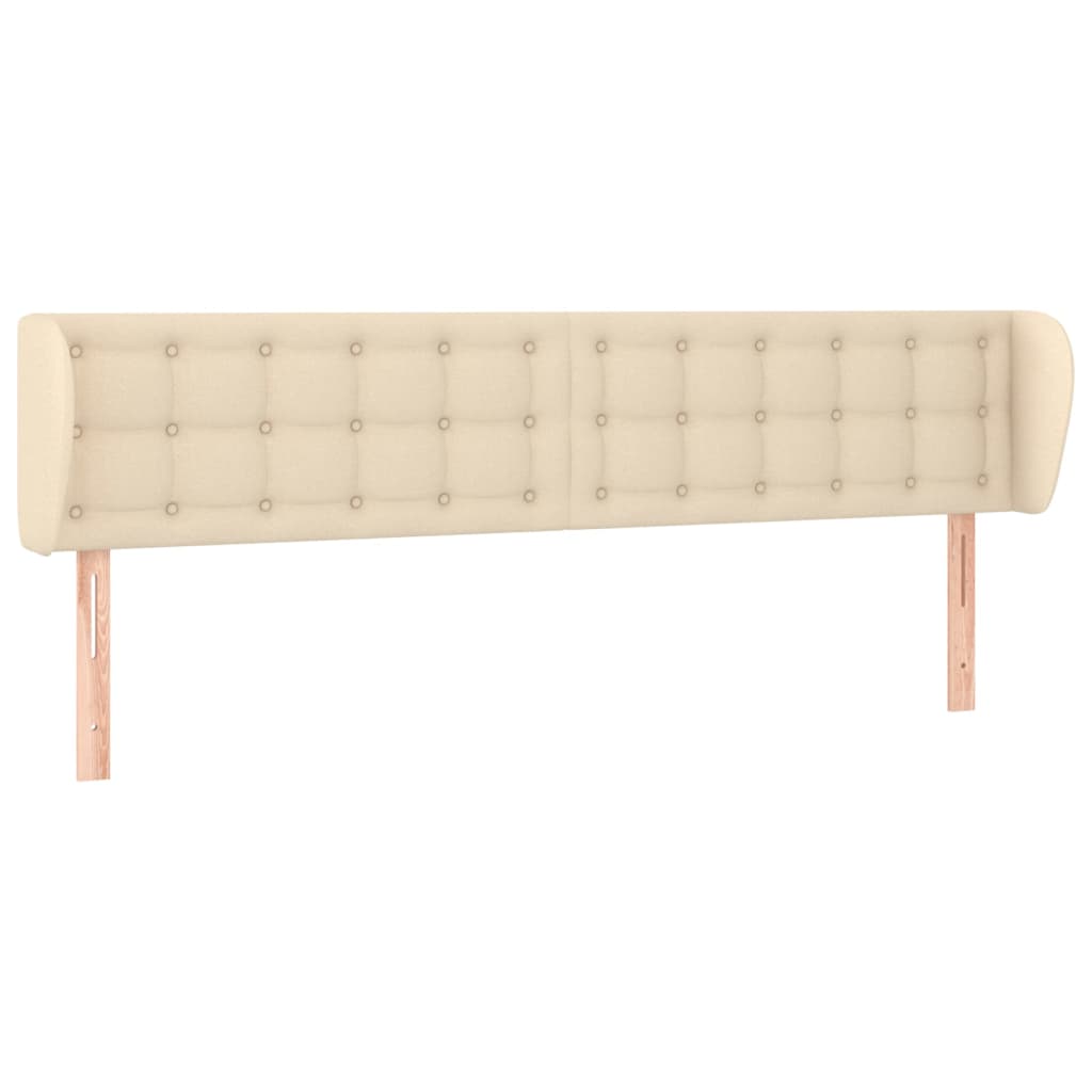 Testiera ad Orecchio Crema 183x23x78/88 cm in Tessuto | homemem39