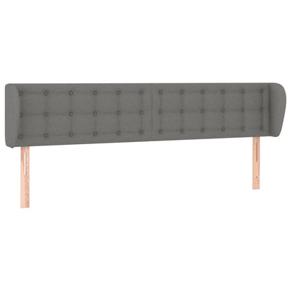 Testiera ad Orecchio Grigio Scuro 203x23x78/88 cm in Tessuto | homemem39