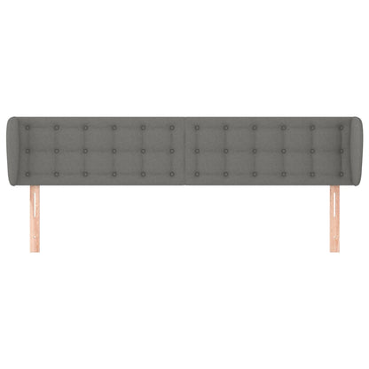 Testiera ad Orecchio Grigio Scuro 203x23x78/88 cm in Tessuto | homemem39